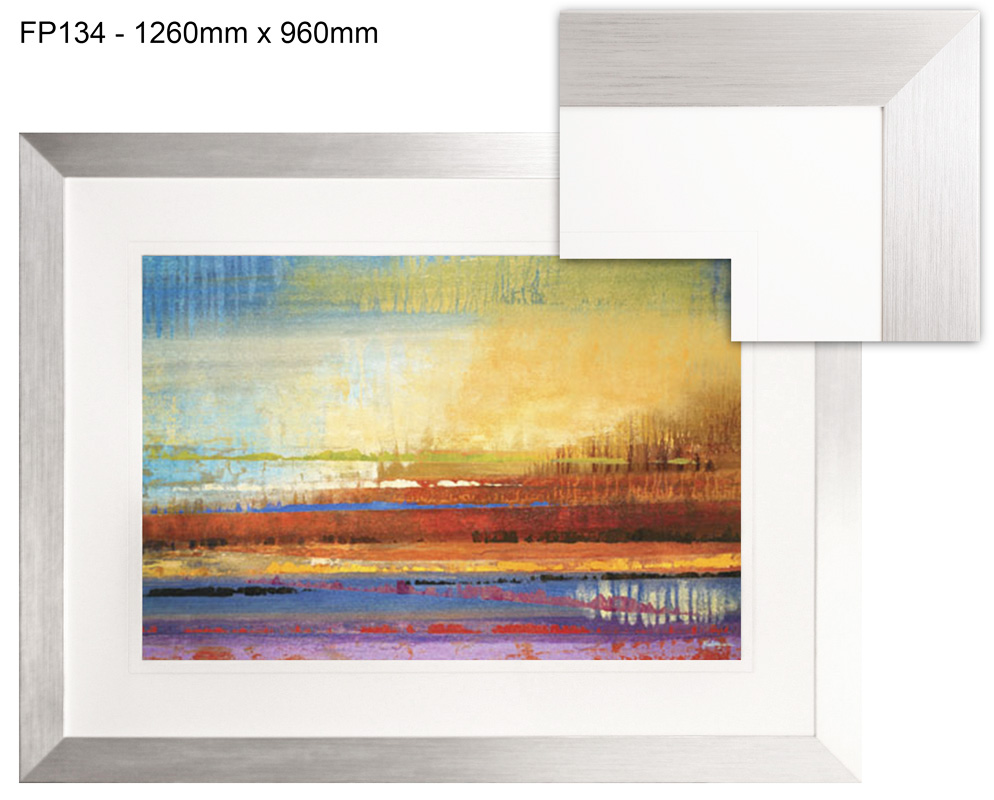FP134 Wall décor art framed print abstract silver frame